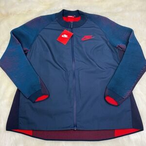 Nike | Dynamic Reveal Women's Track Jacket Full Zip‎ Blue + Red - Size L